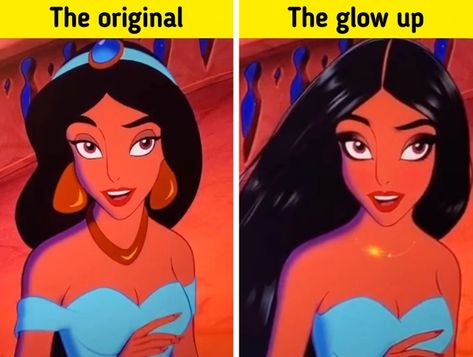 An Artist Redesigns Disney Characters to Fit Today’s Beauty Standards / Bright Side Disney Princess As Villians, Italian Artwork, Dramatic Smokey Eye, 16th Century Fashion, Another Cinderella Story, Disney Princess Cinderella, Mermaid Drawings, Cinderella Story, The Glow Up