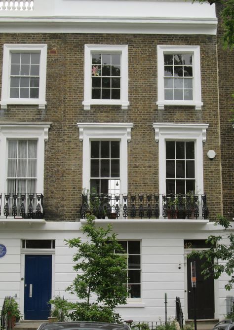 Regency Townhouse, Apartment Elevation, English Townhouse, City Houses, Victorian Terrace House, English Architecture, Classical House, London Townhouse, London Architecture