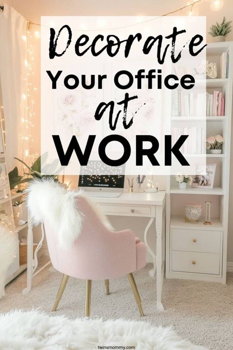 How To Make Your Work Office Feel Like Home, Home Office With Lots Of Storage, Office Decor Gray Walls, Workstation Decor Ideas, Container Store Office Ideas, She Office Ideas, Coffee Table In Office, Small Work Office Ideas Professional, Soft Office Aesthetic