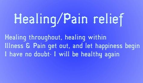 Healing & pain relief spell. Can also be used as a chant or mantra instead Mama Pagan Ancestors Quotes, Health Spell, Happiness Spell, Witchy Women, Manifestation Spells, Witchcraft Spells For Beginners, Good Luck Spells, Witchy Tips, Spells For Beginners