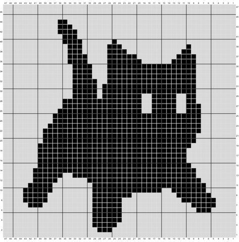 Crochet Grid Patterns, Flower Snowflake, Jumping Cat, Cat Crochet Pattern, Crochet Grid, Grid Patterns, Crochet Graph, Graph Crochet, Pixel Crochet