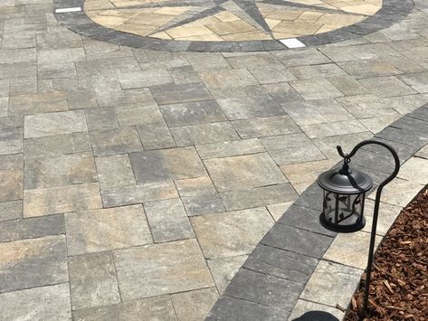 Outdoor Patio Pavers, Belgard Pavers, Pavers Design, Paver Lights, Diy Patio Pavers, Outdoor Grill Station, Patio Layout, Patio Pavers Design, Stone Wall Design