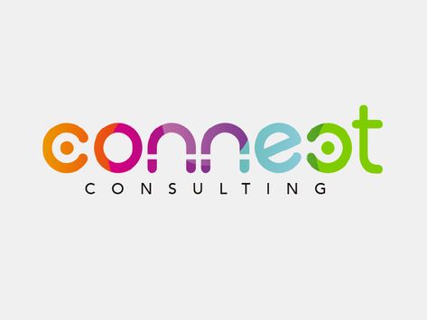 Connect Consulting Logo Concept by Rosa Spencer Kids Branding Design, Consulting Business Logo, Connect Logo, Typo Logo Design, Brand Colour Schemes, Lab Logo, Learning Logo, S Logo Design, Kids Logo Design