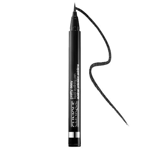 Cute Eyeliner, Clinique Eyeliner, Eyeliner Waterline, Eyeliner Tricks, Eyeliner Tutorials, Eye Makeup Eyeliner, Eyeliner Shapes, Eyeliner Glitter, Pen Eyeliner