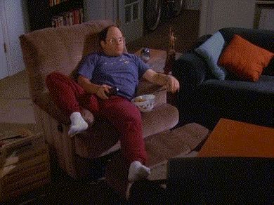 tv seinfeld lazy sunday george costanza GIF Lazy Gif, Funny Sunday Memes, Sunday Gif, Sunday Humor, Bad Dad Jokes, George Costanza, Cool Couches, Seinfeld, Ernest Hemingway