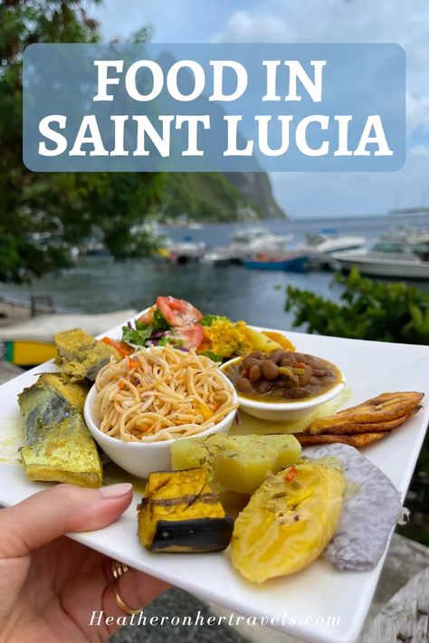 St Lucia food - the best dishes, restaurants, and food tours Saint Lucia Food, Saint Lucia Outfits, St Lucia Food, St Lucia Vacation, Dubai Dolphinarium, Caribbean Dishes, French Caribbean, Best Seafood Restaurant, Jamaica Vacation