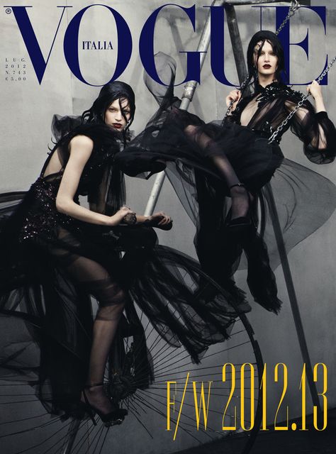 Collections F/W 2012.13 by Steven Meisel, July 2012 Vanessa Axente, Jean Paul Goude, Black Mode, Eric Lafforgue, Vogue Magazine Covers, Magazine Vogue, David Sims, Paolo Roversi, Mario Sorrenti