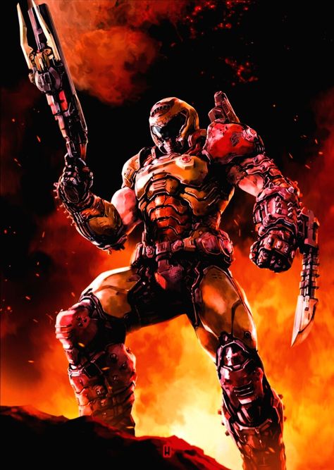 The Doom Slayer, Doom Videogame, Doom Demons, Leg Armor, Doom 2016, Muscular Male, Video Game Images, Doom Slayer, Doom Game