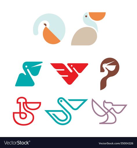 Pelican Logo, Symbol Logo Design, Bird Icon, Pelican Bird, Bird Logo Design, Bird Logo, Bird Logos, Geometric Graphic, Symbol Logo