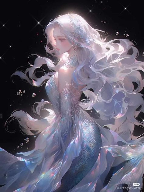 Anime Mermaid Female, Siren Anime, Water Sprite, Mermaid Anime, Anime Mermaid, Anime Show, Fantasy Mermaids, Fantasy Mermaid, Instagram Cartoon