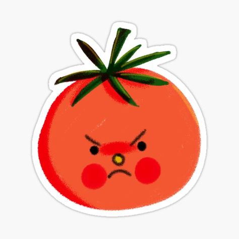 Tomato Sticker, Cottagecore Stickers, People Stickers, Retro Stickers, Unique Stickers, Cute Laptop Stickers, Stickers Redbubble, Hydroflask Stickers, Wallpaper Stickers