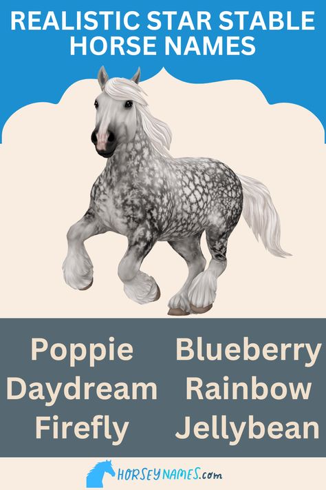 50+ Realistic Star Stable Horse Names with Generator Minecraft Horse Names, Star Stable Horse Names, Perlino Horse, Funny Horse Names, Brindle Horse, Blue Roan Horse, Disney Horses, Irish Horse, Standardbred Horse