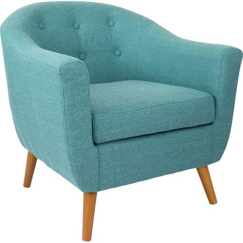 Teal Chair, Mid Century Accent Chair, Mid Century Modern Accent Chairs, Teal Accent Chair, Fabric Accent Chair, Upholstered Accent Chairs, Value City Furniture, Modern Accent Chair, Interior Modern