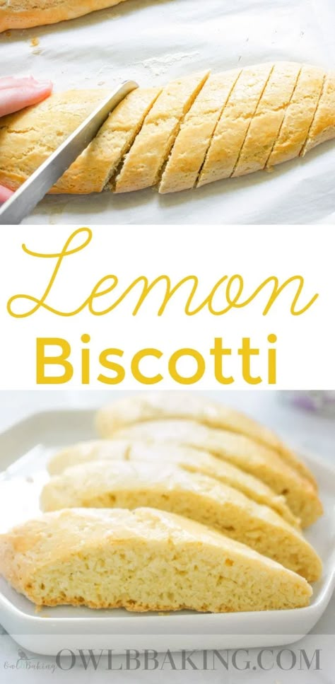 Lemon Biscotti Recipe, Best Biscotti Recipe, Easy Biscotti Recipe, Lemon Biscotti, Italian Cookie Recipes, Almond Biscotti, Biscotti Cookies, Biscotti Recipe, Buttery Cookies