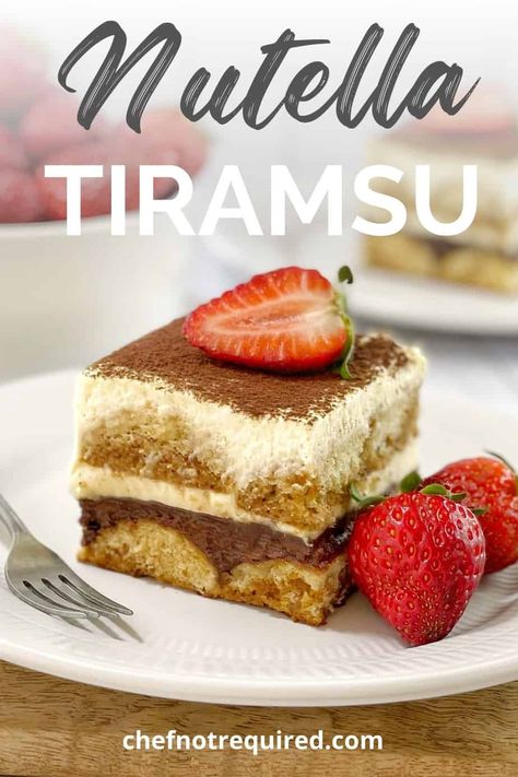 Nutella Tiramisu, Tiramisu Nutella, Nutella Bar, Deserts Easy, Aussie Food, Nutella Desserts, Make Ahead Desserts, Tiramisu Recipe, Sweet Recipes Desserts