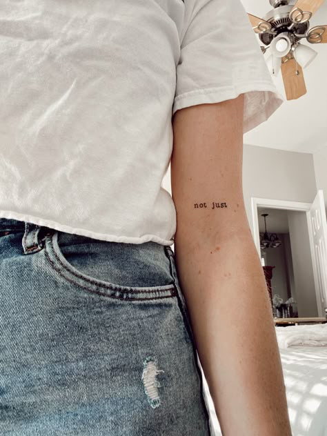 Tiny Typewriter Font Tattoo, Love Always Tattoo Fonts, Fonts For Tattoos Typewriter, Dainty Typewriter Font Tattoo, Typewriter Font Tattoo Forearm, Mini Text Tattoo, Typed Font Tattoo, Typewriter Number Tattoo, Name Tattoos Typewriter Font