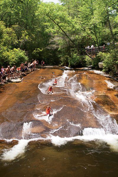 Sliding Rock North Carolina, Cummins Falls, Florida People, Brevard Nc, Slide Rock, North Carolina Travel, Pisgah National Forest, Blue Ridge Parkway, Swimming Holes