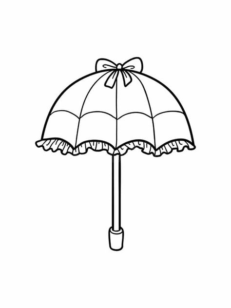 Van Gogh Coloring, Umbrella Coloring Page, Cute Coloring Page, Print Coloring Pages, Girls Coloring Pages, Cloudy Weather, Lace Accessories, Coloring Pages For Boys, Coloring Pages Printable