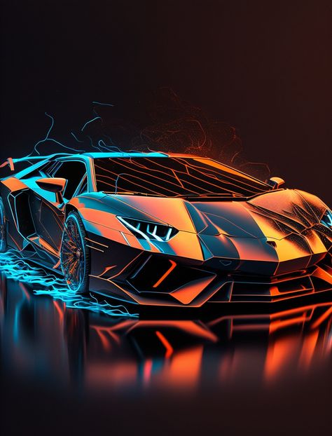 Lining Background, Powerful Lines, Vibrant Wallpaper, Neon Car, Lamborghini Aventador Lp700, Neon Details, Iphone Wallpaper Lights, Iphone Dynamic Wallpaper, Good Looking Cars