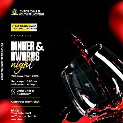 2023 Flyer Design, Dinner Flyer Design, Awards Night, Flyer Design Inspiration, Flyer Design, Dinner Party, Design Inspiration, Quick Saves, Design