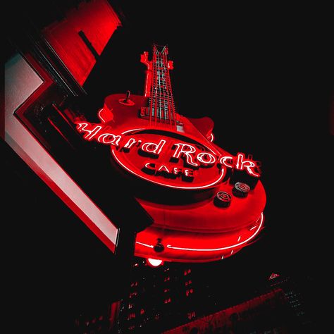 Downtown Atlanta Aesthetic, Atlanta Aesthetic, Neon Guitar, Rock And Roll Aesthetic, Punk Rock Aesthetic, Downtown Atlanta, Red Guy, Rock Aesthetic, Rockstar Aesthetic