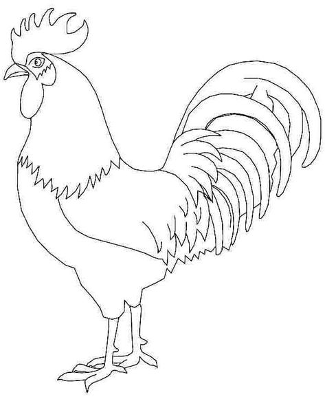 Rooster Coloring Page - Art Starts Rooster Coloring Pages, Chicken Quilt, Rooster Painting, Chicken Painting, Afrique Art, Rooster Art, Coloring Pages Free Printable, Chicken Art, Chickens And Roosters