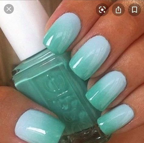 Green Manicure, Matte Make Up, Mint Green Nails, Ombre Nail Art Designs, Mint Nails, Teal Nails, Green Nail Art, Manicure Colors, Teal Hair