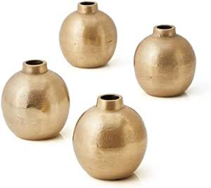 Vases For Centerpieces, Short Vase, Gold Candle Sticks, Party Tables, Live Set, Gold Vases, Brass Vase, Cylinder Vase, Restaurant Tables