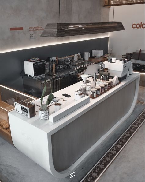 Cafe Counter Layout, Coffee Shop Counter Layout, Coffee Bar Layout, Cafe Design Inspiration, Coffee Shop Counter, Cafe Bar Design, Coffee Shop Furniture, Cafeteria Design, Small Restaurant Design