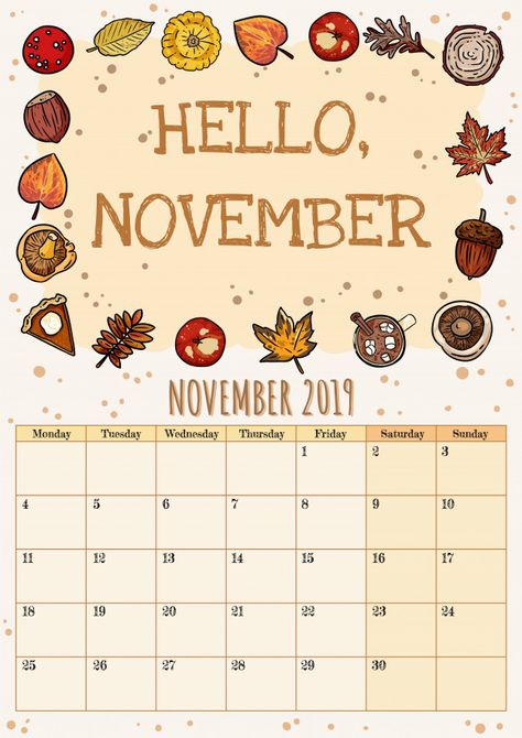 Template Notes, Calendar Vintage, Thanksgiving Cartoon, November Wallpaper, November Thanksgiving, November Calendar, Cozy Hygge, Hello November, Cute Calendar