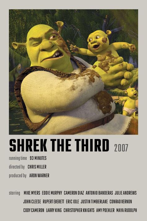 Shrek Poster, Shrek The Third, Rupert Everett, Eric Idle, Maya Rudolph, Chris Miller, Disney Movie Posters, Eddie Murphy, Good Movies To Watch