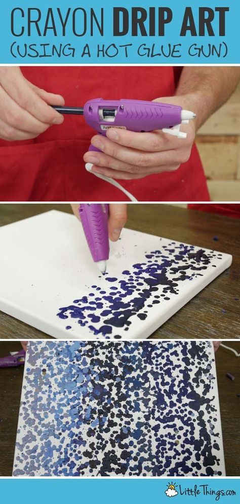 Cool Glue Gun Crafts and DIY Projects - DIY Crayon Drip - Creative Ways to Use Your Glue Gun for Awesome Home Decor, DIY Gifts , Jewelry and Fashion - Fun Projects and Easy, Cheap DIY Ideas for Kids, Adults and Teens - Handmade Christmas Presents on A Budget http://diyprojectsforteens.com/fun-glue-gun-crafts/ Handmade Christmas Presents, Diy Crayons, Crayon Crafts, Drip Art, Ideas Craft, Crayon Art Melted, Crayon Art, Melting Crayons, Cheap Things