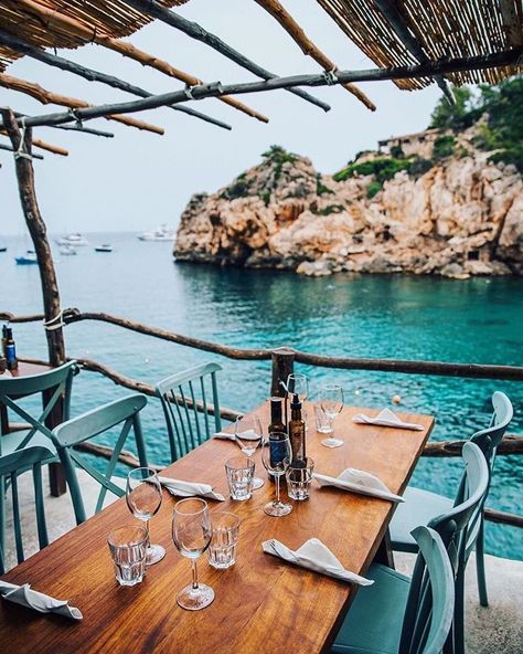 Lunch with a view in Mallorca, Spain... (📷 @lumadeline) Follow @tasteinhotels for more luxury travel inspiration. #tasteinhotels⠀ ⠀ ⚲ Ca’s… Deia Mallorca, Travel Life Hacks, Balearic Islands, Majorca, Winter Vacation, Magical Places, Spain Travel, Beautiful Islands, Travel And Leisure