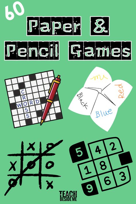 Fun Paper Board Games to Play With a Pen or Pencil Pencil And Paper Games, Paper Board Games, Paper And Pencil Games, Pencil Games, Geography Homeschool, Paper Games For Kids, Dots And Boxes, Pen And Paper Games, Games For All Ages