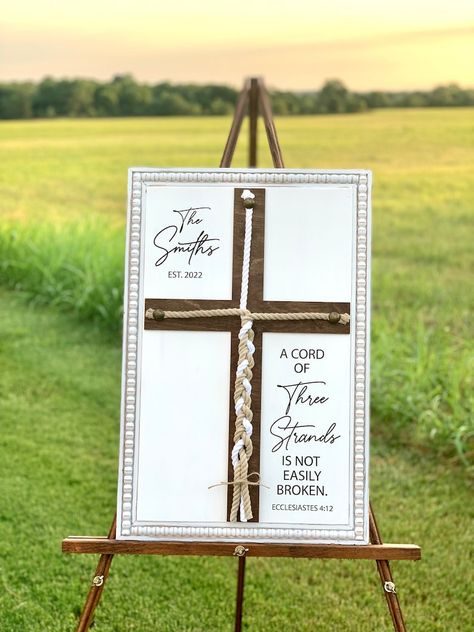 Godly Wedding, Christ Centered Wedding, Ecclesiastes 4 12, Unity Cross, Rope Cross, Cord Of Three Strands, Wedding Cross, Wedding Unity, Future Wedding Plans