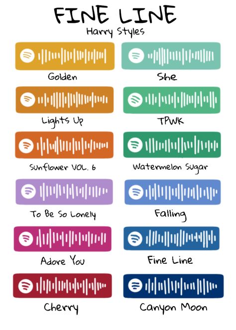 Spotify Codes, Fine Line Harry Styles, Harry Styles Songs, Gambar One Direction, Not Musik, Harry Styles Poster, Spotify Code, Song Suggestions, Music Stickers