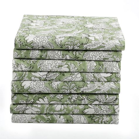 PRICES MAY VARY. 100% COTTON – SOFT & DURABLE: Our Olive Green patterned table napkins are printed on superior grade, 100% soft cotton and are exquisitely finished with neat stitched hems. 18 Inches x 18 Inches – SET of 6 colorful hand printed napkins to add elegance to your table décor. MULTIPURPOSE USE : These beautiful-looking napkin bundle sets are made for multiple uses! Use it as dinner napkin, kitchen towel, tortilla wrap, reusable gift wrap, etc. NEAR ENDLESS USES: These cloth napkins ar Reusable Gift Wrap, Patterned Napkins, Floral Napkins, Fabric Napkin, Printed Napkins, Indian Block Print, Wedding Cocktail, Party Napkins, Block Printing Fabric