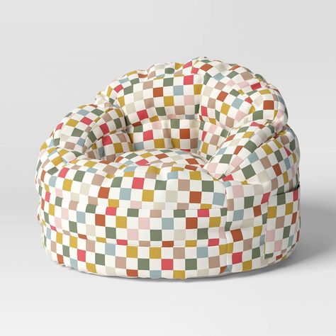 Your kid is sure to love sinking into this Settle-In Bean Bag from Pillowfort™. Designed with a soft, double-stitched fabric exterior and polystyrene bead filling, this cozy bean bag chair features a colorful print that's sure to add fun vibes to their room. Side pockets give them space to keep their books, toys or devices, and a handle at the back makes the chair easy to carry around. Cozy Bean Bag, Fun Vibes, Kids Bean Bags, Bean Bag Sofa, Playroom Design, Pillow Fort, Koala Kids, Playroom Furniture, Toy Rooms