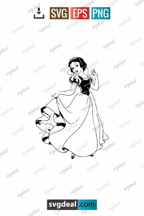 Snow White Svg Snow White Outline, Snow White Svg Free, Snow White Clipart, Snow White Tumbler, Snow White Stickers Printable, Svg Free Files, Free Svg, Silhouette Designer Edition, Vector File