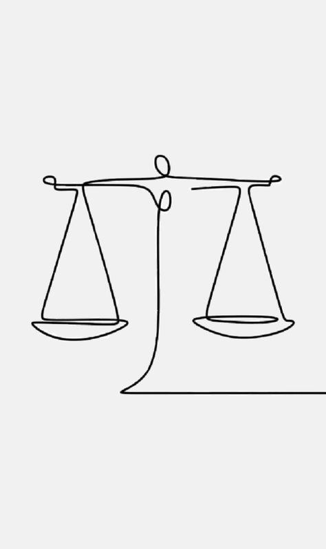 Justice Tattoo Minimalist, Scale Tattoo Balance Simple, Simple Scale Tattoo, Balanced Scale Tattoo, Balance Beam Tattoo, Libra Line Tattoo, Scale Tattoo Balance, Accounting Tattoo, Scales Tattoo Balance