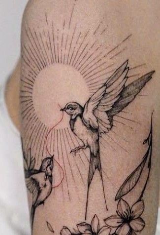 Swallow Bird Tattoos, Best Tattoo Ever, Small Girly Tattoos, Sparrow Tattoo, Horoscope Tattoos, Swallow Tattoo, Spine Tattoos, Subtle Tattoos, Humming Bird