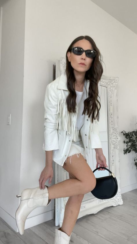 Fringed jacket with mini skirt and booties for a good party outfit 🤍

Casual chic outfit, Beige booties, Beige fringe jacket, Jacket with fringe, All white outfit, fringe jacket, white booties, white jacket outfit, white jacket, cowboy booties, white cowboy boots

#LTKstyletip#LTKFind#LTKitbag Party Outfit Casual, White Jacket Outfit, Paris Fall Fashion, Outfit Casual Chic, Outfit Beige, Fringed Jacket, Fall Fashion Coats, White Cowboy Boots, Fall Fashion Dresses