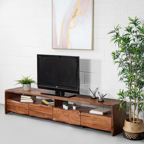 Rustic Tv Unit, Room Improvement, Wooden Tv Unit, Wooden Tv Cabinet, Wooden Tv, Tv Table, Tv Unit Design, Tv Decor, Solid Wood Furniture