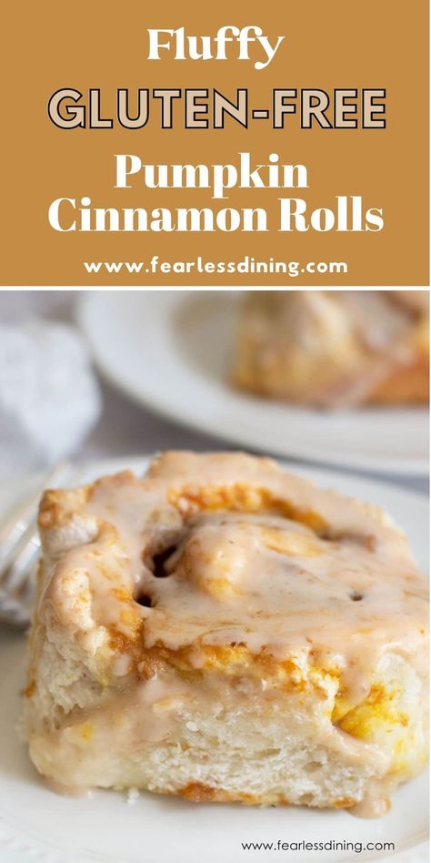 You are going to love these festive gluten free pumpkin cinnamon rolls. They are fluffy and light and taste amazing with the cinnamon icing. These pumpkin cinnamon rolls are perfect for fall! Gluten Free Pumpkin Cinnamon Rolls, Dairy Free Pumpkin Recipes, Gluten Free Pumpkin Roll, Gluten Free Cinnamon Rolls Recipe, Fall Desserts Gluten Free, Moldy Bread, Gluten Free Pumpkin Desserts, Making Cinnamon Rolls, Pumpkin Rolls Recipe