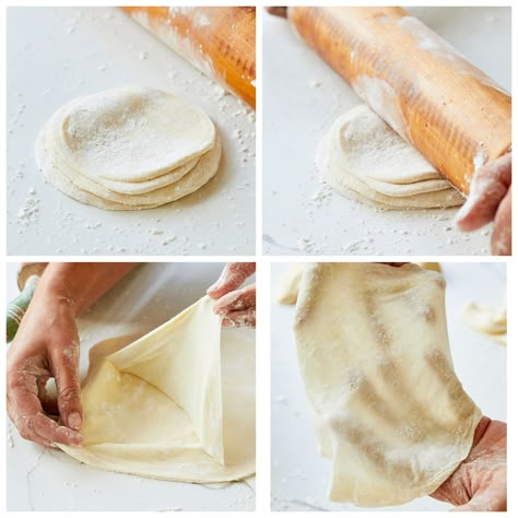 How to Make Phyllo Dough (Filo Pastry) Philo Pastry, Homemade Phyllo Dough, Philo Dough, Filo Pastry Recipes, Pastry Dough Recipe, Easy Pastry Recipes, Phyllo Dough Recipes, Phyllo Recipes, Strudel Recipes