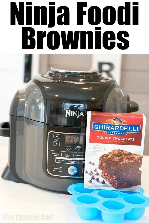 Ninja Foodi brownies cooked in your air fryer and pressure cooker machine are great! If you've never had air fryer brownies here is the time to try it out. #ninjafoodirecipes #ninjafoodi #brownies #airfryer #dessert #chocolate #pressurecooker Ninja Products, Air Fryer Brownies, Ninja Cooking System, Ninja Cooking System Recipes, Ninja Recipes, Dessert Chocolate, Premium Chocolate, Ninja Foodi, Hot Fudge