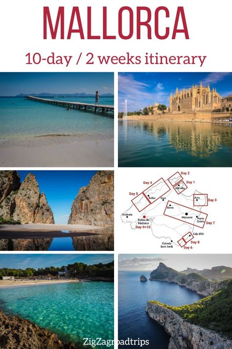 10 days to 2 weeks in Mallorca: itinerary (+ tips) Things To Do With Pictures, Mallorca Itinerary, Most Beautiful Beaches, Stone Houses, Menorca, Water Activities, Water Park, Beautiful Views, Travel Dreams