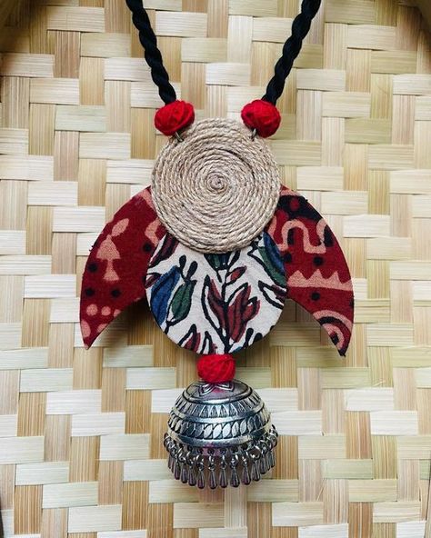 Fabric Neckpiece, Handmade Fabric Jewellery, Clay Jewellery Handmade, Jute Jewellery, Cloth Jewellery, Navratri Jewellery, Diy Jewelry Set, Belt Blouse, Diy Fabric Jewellery