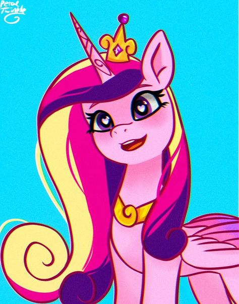 Princess Cadence Fanart, Princess Cadence And Shining Armor, Mlp Princess Cadence, My Little Pony Princess Cadence, Cadence Mlp, Mlp Cadence, Cyan Background, Princess Cadence, Celestia And Luna