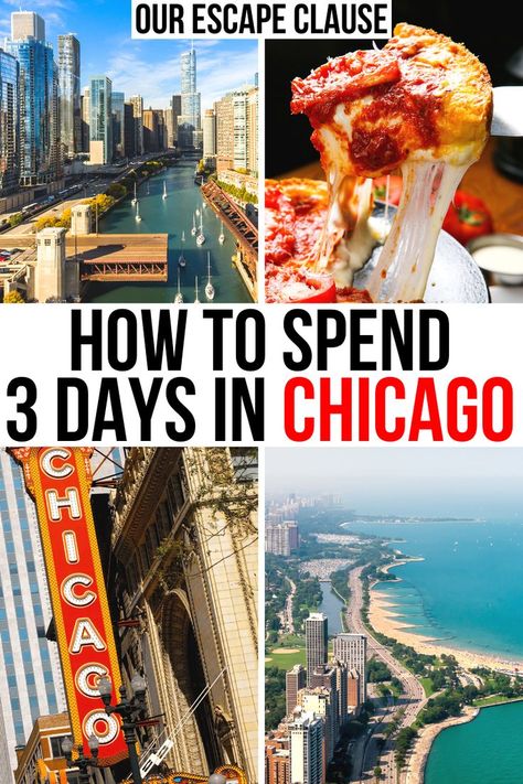 Hoping to spend a fabulous long weekend in Chicago? Here's how to pull it off!  things to do in chicago illinois | 3 days in chicago itinerary | chicago weekend getaway | what to do in chicago il | chicago vacation | chicago travel guide | photography | places to visit in chicago | chicago sightseeing ideas | chicago skyline | chicago things to do in | where to go in chicago | usa weekend getaways | route 66 chicago | chicago girls weekend | visit chicago illinois Weekend Trip To Chicago, Family Chicago Trip, Chicago What To Do, Chicago Girls Trip, Chicago Trip Ideas, Chicago Birthday, Chicago Places To Visit, Travel Illinois, Chicago Activities